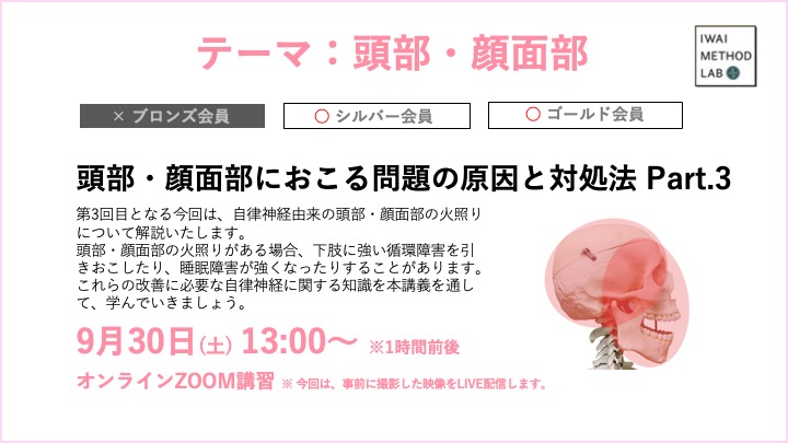 頭部・顔面部におこる問題の原因と対処法 Part.3