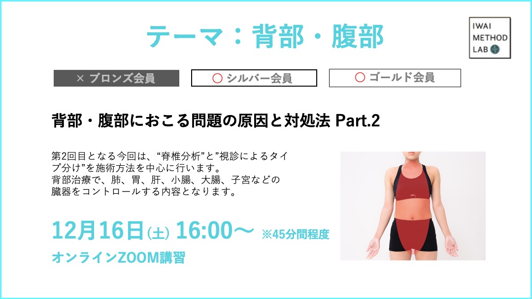 背部・腹部におこる問題の原因と対処法 Part.2